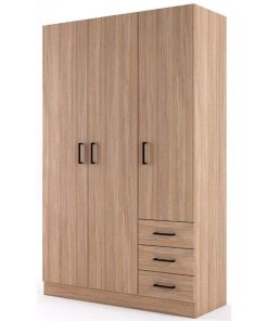 Armoire 3 Portes 3 Tiroirs Arepo