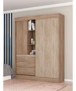 Armoire 2 Portes + 3 Tiroirs