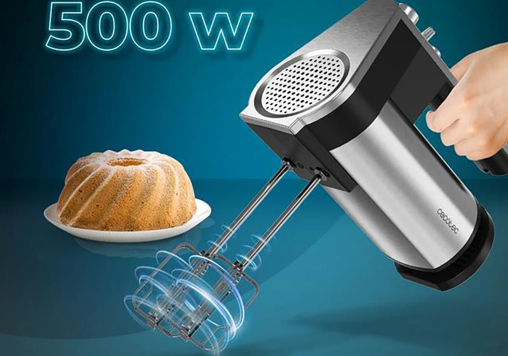 Batteur Électrique 500W PowerTwist 500 Full Steel Cecotec (3854) – Image 2