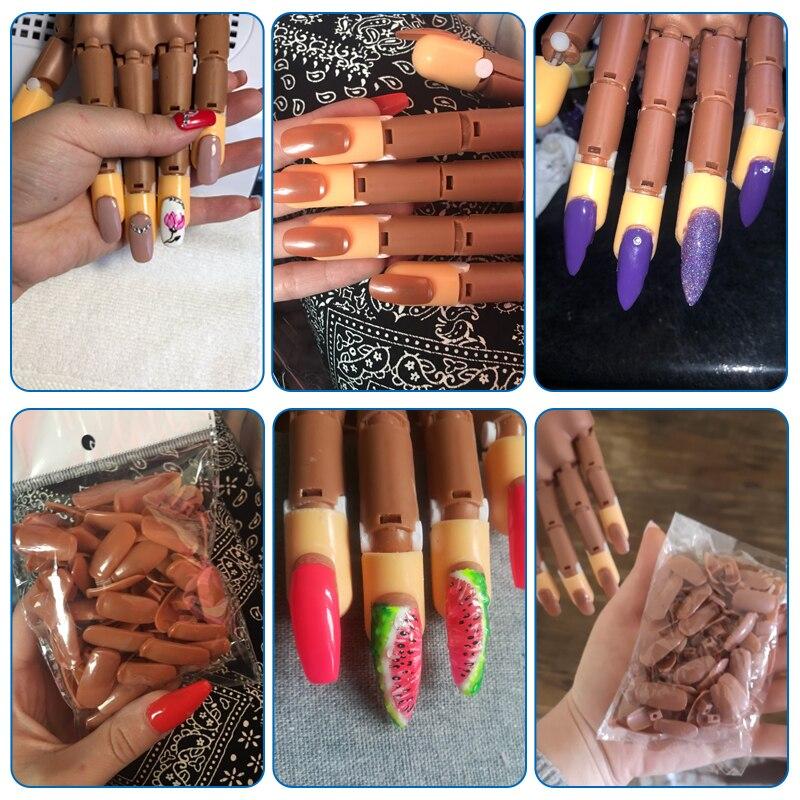 Main artificielle Flexible et réglable pour entraînement de manucure, avec 100 pièces de faux ongles – Image 5