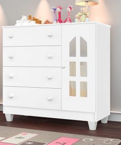 Commode 4 Tiroirs 1 Porte Requinte