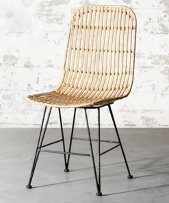 Chaise en Rotin/Métal Charlotte